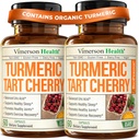 Suplemento de la Curcumina Turmérica con 10:1 Extracto de la Cereza Tart " Celery Seed Extract - Natural Uric Acid Balance, Salud Conjunta, Ayuda al sueño - Curcumina Turmérica con Pepper Negro. Tart Cherry Capsules 2 Pack