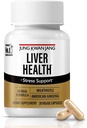 Suplemento de salud del hígado con carburante de leche 260mg (Silymarin) y Ginseng americano 1000mg - Fatty Liver Detox Cleanse & Repair Support - 30 cápsulas para hombres y mujeres