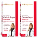 Dr. Stephanie's Mealtime Carb & Sugar Blocker - Reducir Carbs Digested &amp; Sugars, Stimulant-Free (2 Pack)