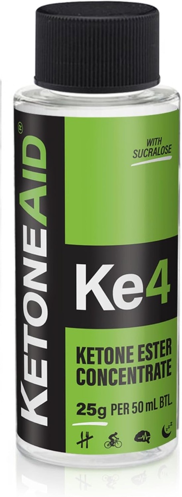 KetoneAid Ke4 con Sucralose ← Ketone Ester Concentrate tención 10 Servings Per Bottle (1 Count)