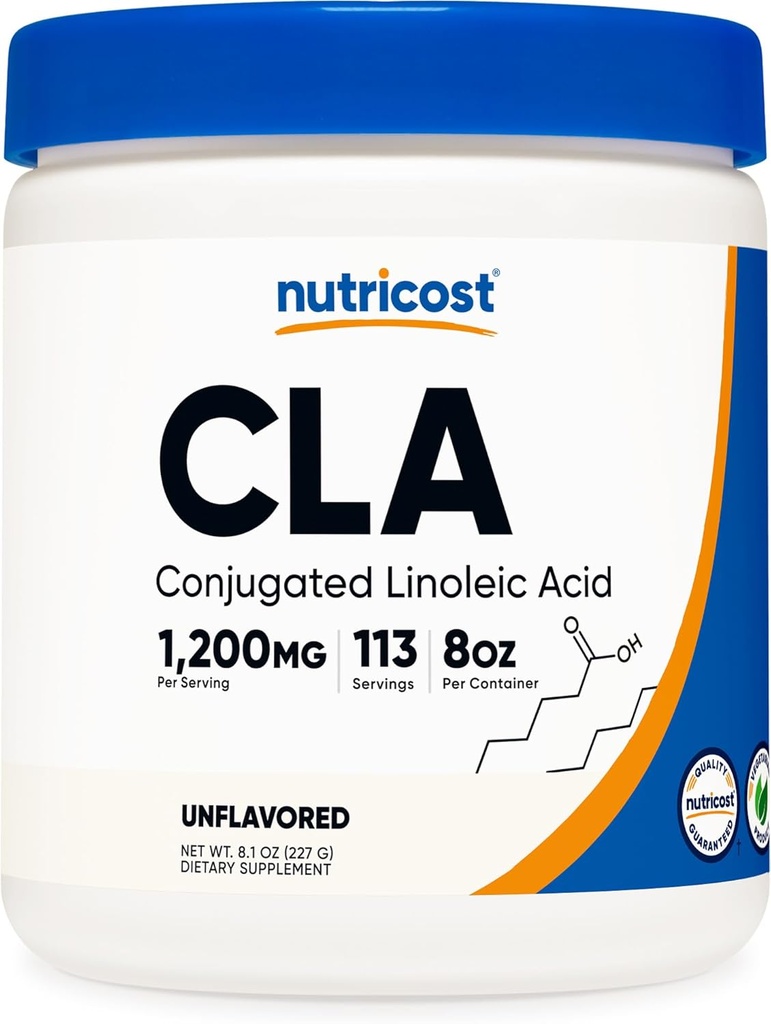 Nutricost CLA (Acido Linoleico Conjugado) 8oz (227g) Polvo - Gluten Free, GMO Free CLA Suplemento