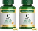 La recompensa de la naturaleza Vitamina C 500mg,Supports a Healthy Immune System,Daily Vitamin Supplement,250 Vegetarian Tablets,(Pack of 2)