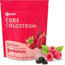 Equip Foods Core Bovine Colostrum Gummies - Delicious 1g Por Seving Grass Fed Colostrum Suplemento - Gut Health, Immunity, Recovery, Hair & Skin - 60 Bovine Colostrum Gummies, 30 Servings, Raspberry