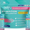 Empaquetaduras de hidratación sin azúcar de electrolitos Strawberry Lemonade HydroMATE 16 Sticks