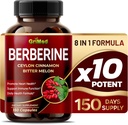 GriMed Berberine Suplemento 9,500mg con Ceylon Cinnamon Bitter Melon Asistencias Sistema de Inmunización Saludable - Hecho en EE.UU.