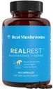 Setas reales RealRest Capsules – Ecológico Reishi Mushroom y Lemon Balm Extract – Calmness, Mindfulness & Wellness Support – Vegan, Non-GMO, No Fillers – 60 Conteo Funcional Mushroom Suplemento