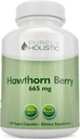 Puramente Holistic Hawthorn Berry - 150 cápsulas Vegan - 5 meses de suministro - alta fuerza 4:1 Extracto - No GMO Suplemento Hawthorne - Asistencias Salud Digestiva Cardiovascular