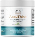 Sun Coast Science Sun Coast Sciences AccuThink - Patented Magnesium Brain - 2.64oz Suplemento de memoria Salud cerebral, sueño, mood Boost - Apoyo cognitivo Suplemento Magnesio Threonate Vitamina C