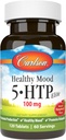 Carlson - Elite saludable Mood 5-HTP, 100 mg, Producción de serotonina, Mood saludable " promueve la relajación, sabor natural de frambuesa, 120 tabletas