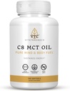 VTC VitaTradingCo. C8 MCT Cápsulas de aceite Silencio Naturalmente Derivado Caprílico C8 Suplemento Silencio Coconut Oil Pills Silenciosos Energéticos Sostenidos Keto Friendly, Non GMO Silencio 100 Softgels