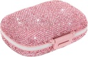 Cute Pill Organizer Funda para la pill pequeña para la medicina del púrpura Elemento de vitaminas Container Daily Pill Box Container for Women Travel Medicine Kit(Pink)