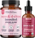 SMNutrition Herbal Hormona Balance Tintura " Myo-Inositol " D-Chiro Inositol TENIENDO Agrupamiento de hormonas con 40:1 (30 Actuaciones) y soporte para ciclos líquidos para mujeres (60 Actuaciones)