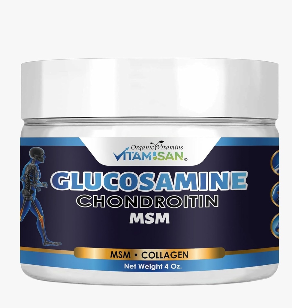 Glucosamina Orgánica Premium Crema con MSM, Arnica, " Collagen