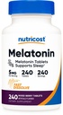 Nutricost Melatonin 5mg, 240 Tablas de disuelve rápido (Mixed Berry Flavor) - No GMO, Gluten Free