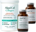 ALGAECAL Bone Builder & Collagen Bundle – Clínicamente deportada Collagen con Verisol, Fortibone, Fortigel + Calcio de base vegetal, Strontium, D3, K2, Magnesium & 16 Nutrientes para Belleza & Bone Health