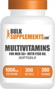 BulkSupplements.com Multivitamina para Hombres 50 Plus Softgels - Vitaminas diarias para hombres, Suplemento multimineral - Multivitamina completa con aceite de pescado - 1 Softgel por ser, 300 Cuenta (Pack of 1)