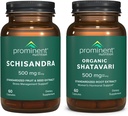 Prominent Nutrition Stress Management & Hormone Support - Schisandra Extracto de frutas " Orgánica Shatavari Capsules