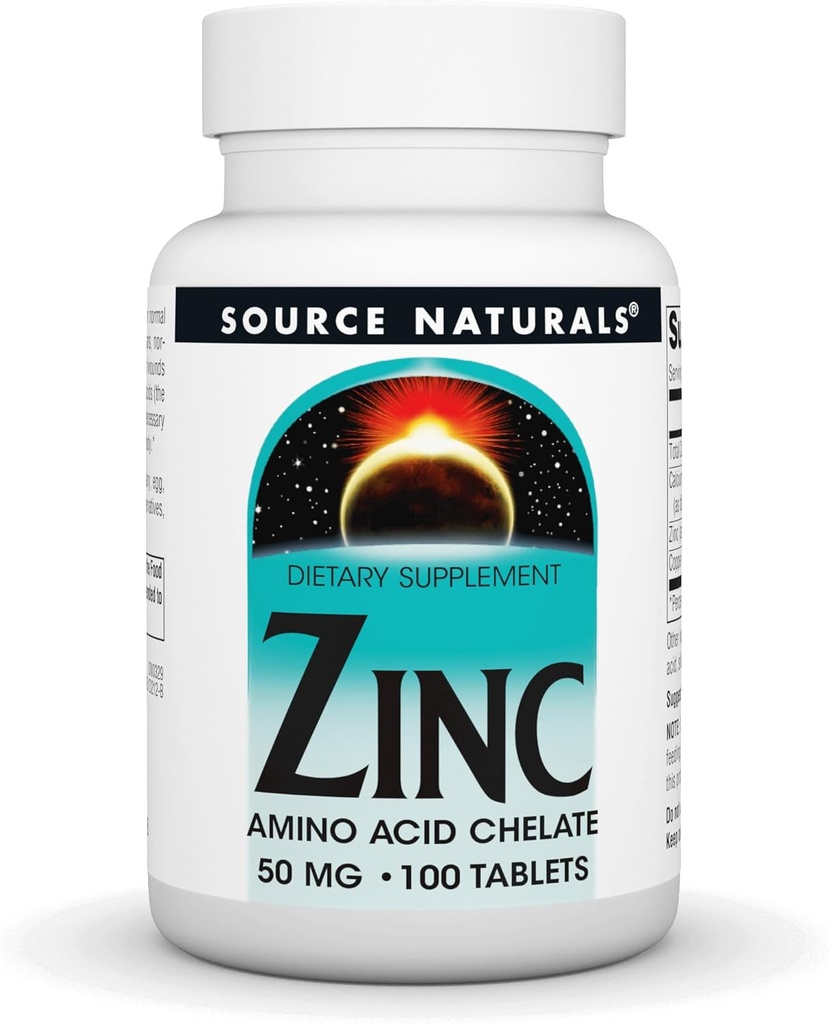 Fuente Naturales Aminoácidos Zinc Chelate - 50mg - 100 Tablets