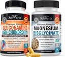 Alta Absorción Magnesium Bisglycinate Capsules (1 Month Supply) Plus Glucosamine Chondroitin MSM Suplemento de apoyo conjunto de larga duración (1 mes de suministro)