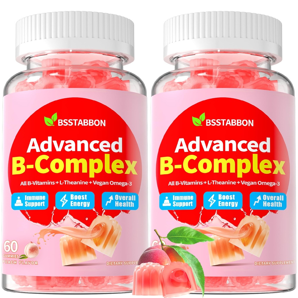 Vitamina Metilada orgánica Gummies: Suplemento Natural Complejo con B1 B2 B3 B5 B7 B9 B12 Plus D3 Zinc Magnesium Ashwagandha Omega3 - Apoyo energético para el trabajo Adultos Mujeres Hombres(120Count)
