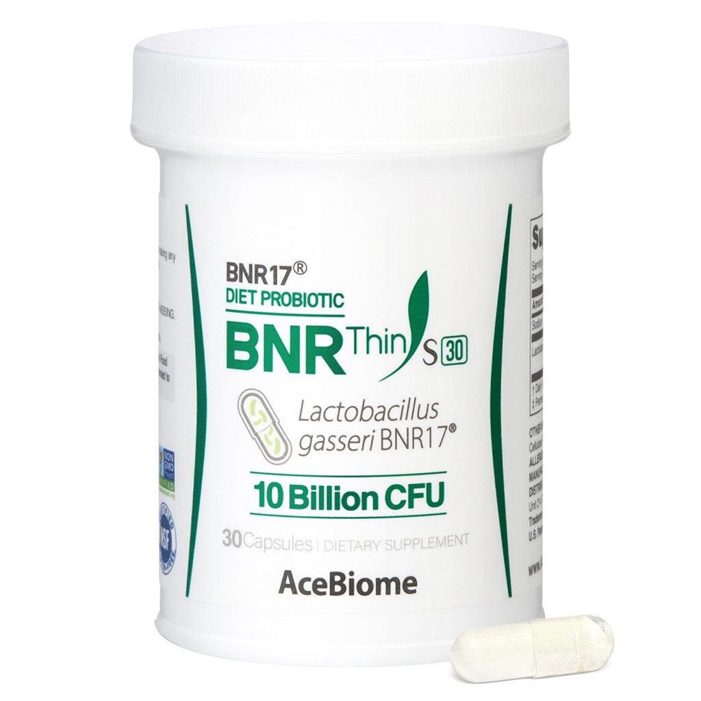 BNRThin S30, Lactobacillus Gasseri BNR17, 10 Billion CFU Garantizado, 30Capsules