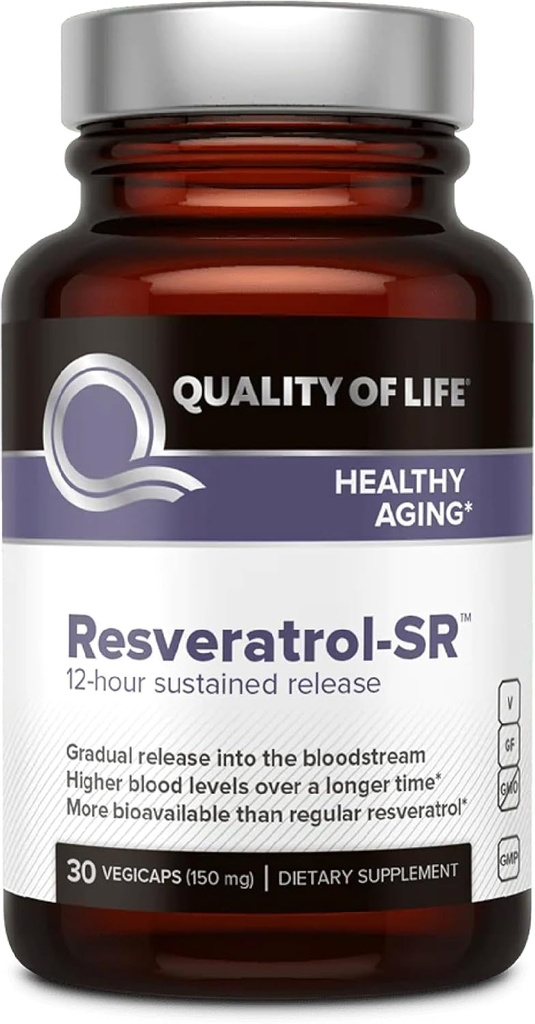 Calidad de Resveratrol de Vida SR - Powerful Anti Aging All Natural Formula - 30 Vegicaps