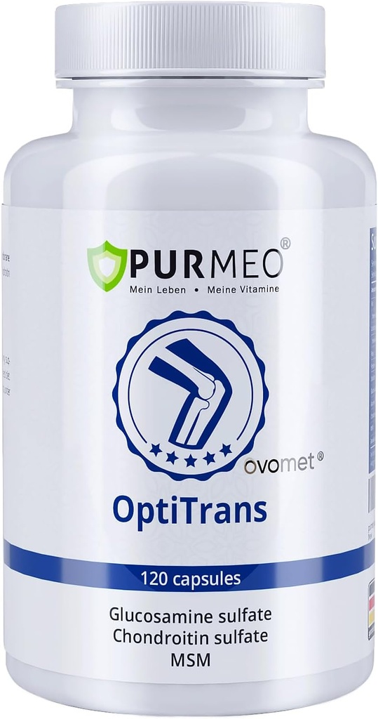 OVOMET Eggshell Membrane Glucosamina de bajo contenido Sulfate MSM Boswellia Joint Supplement - Supports Mobility Comfort Strength Flexibility & Bone - Made in Germany - 60 Days Supply