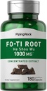 Piping Rock Fo-Ti Root Extracto 1000 mg Silencio 180 Capsules Silencio He Shou Wu Silencio Concentrado Suplemento Herbal Silencioso No GMO, Gluten Gratis