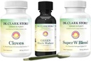 Dr Clark Store Intestine Support & Cleanse Kit - con Tintura Verde Original de Black Walnut Hulls, Wormwood, y Cloves-Helps Maintain Optimum Intestinal Function