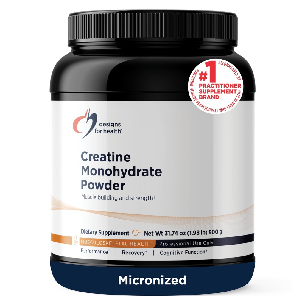 Diseños para Polvo de Monohidrato de Salud - Polvo de Creatina Micronizada Desarrollada para Mujeres &amp; Hombres para apoyar la fuerza muscular, Ejercicio + Salud cerebral, Monohidrato de Creatina Pura 5g (180 Servings)