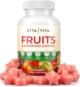Superfruits Gummies Suplemento para Bloating & Gut Health, 9 Superfruits Suplemento para Adultos & Niños, Collagen Booster - Immunity & Antioxidant Support, Non-GMO, Pectin-Based, Gluten-Free, No Capsules