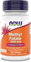 Ahora Suplementos, Folato de Metil 1.000 mcg, Folato Metabólicamente Activo*, Co-Enzima B Vitamina, 180 Tabletas