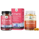 Bundle of G-Curve Butt and Breast Growth Capsules - Horny Goat Weed Muira Puama & Maca Root and Turmeric Gummies - Immune Support Gummies with Turmeric Curcumin, Black Pepper Extract and Ginger