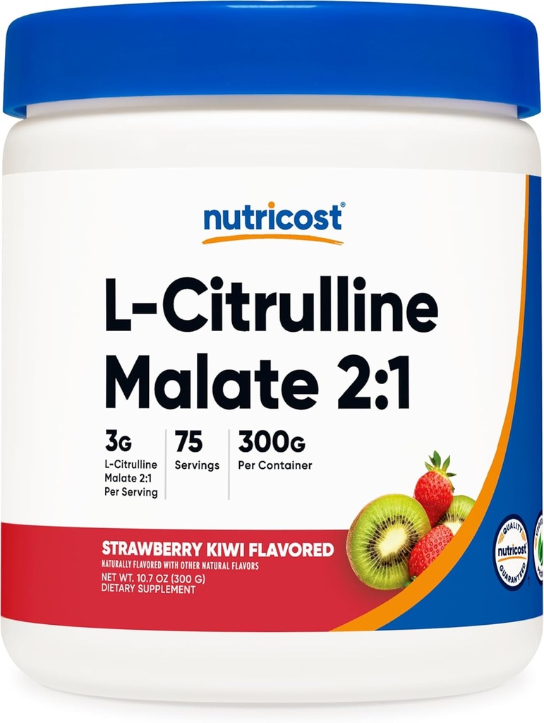 Nutricost L-Citrulline Malate 2:1 (300 gramos) (Strawberry Kiwi)