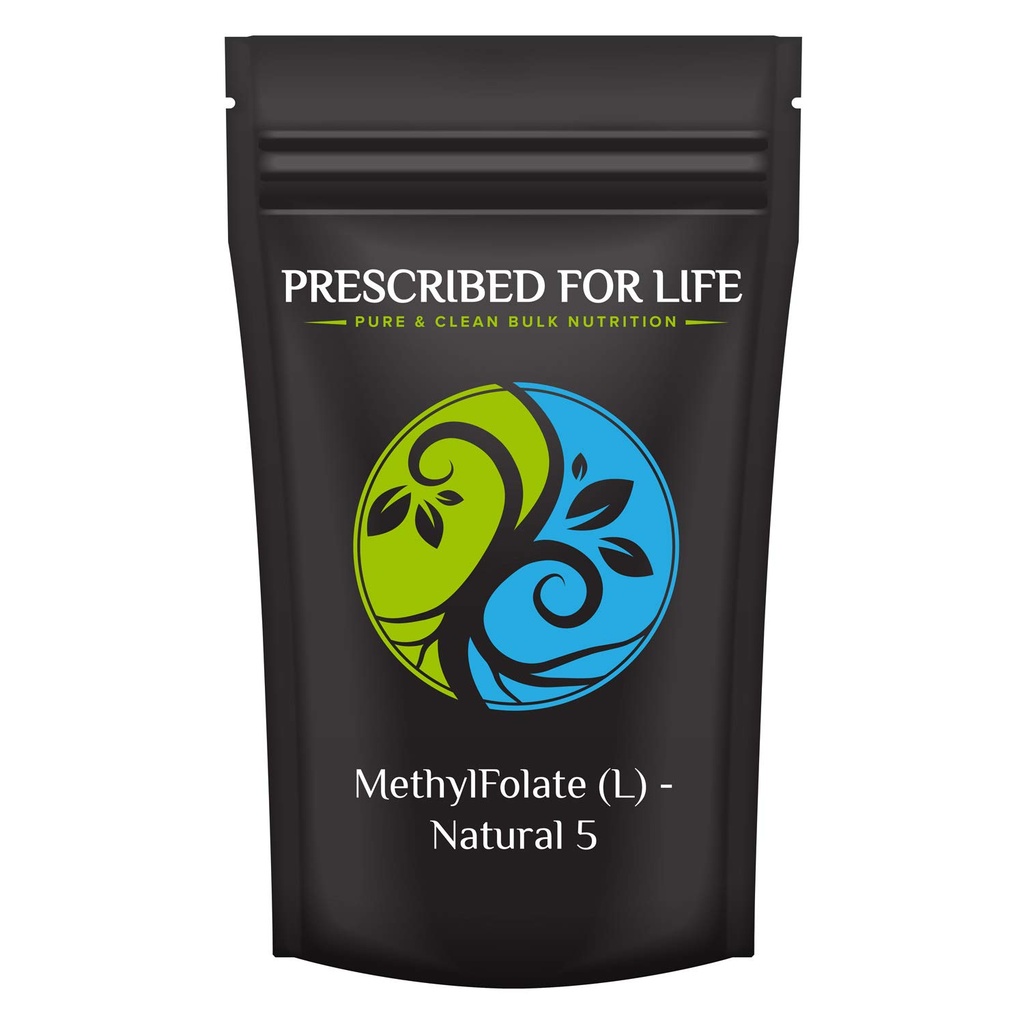 Prescribed For Life Methyl Folate Powder | Bioavailable Folic Acid to Support Brain Health | Pure Powdered Vitamin B9 Folate Supplement for Women & Men (0.5 oz / 14 g)