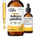 Wild & Organic Ashwagandha Liquid Drops - Calming Ashwagandha Root Extract for Relaxation - 1-Month Supply - Herbal Supplements for Women and Men - Vegan, Sugar &amp; Alcohol-Free Tintura - 2 fl oz