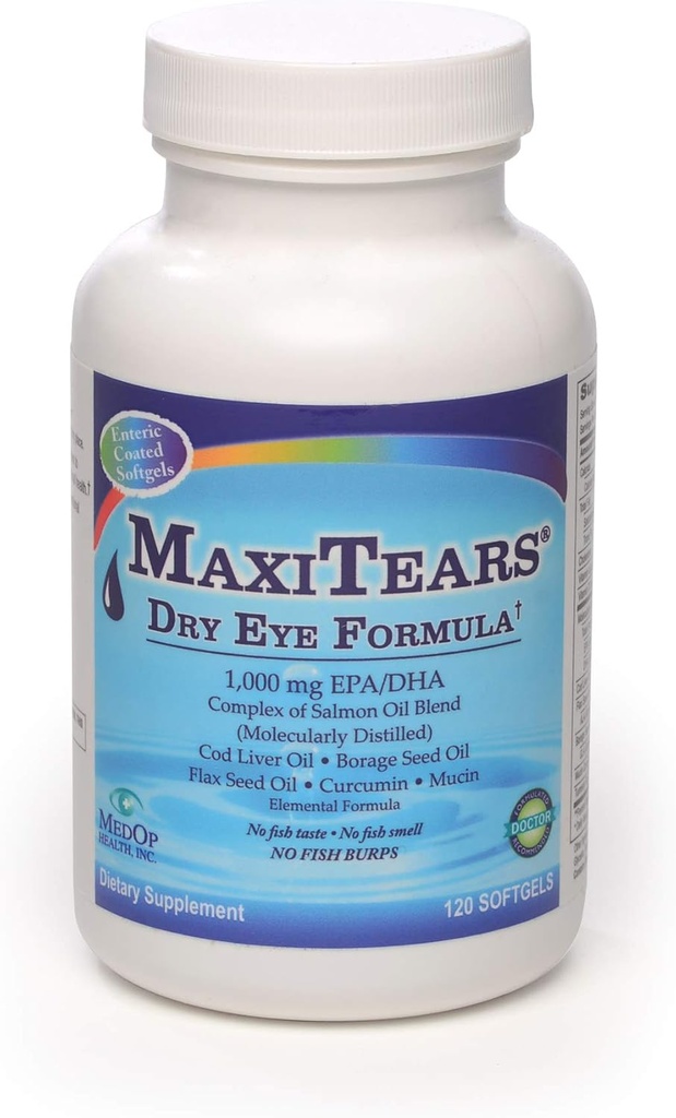 MedOp MaxiTears® Dry Eye Fórmula 120 softgels, 1botella