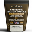 PaleoPro Carnivore Complete (Aztec Vanilla) Pastured & Cage-Free Protein, Grass-Fed Beef Tallow, Beef Organs ← No Sugar, Soya, Grains o Net Carbs ← Gluten Free. Paleo " Keto Macros (15 Servings)