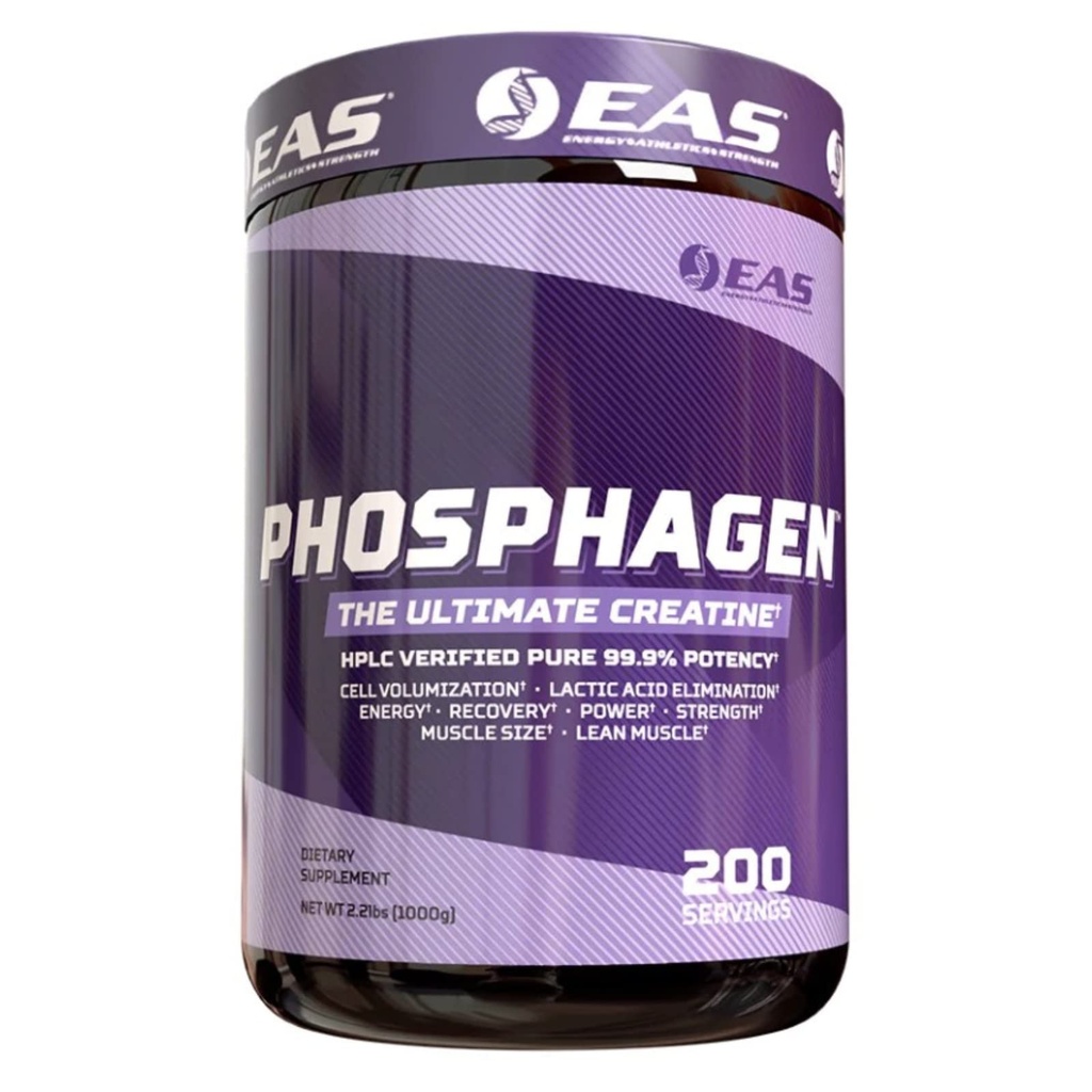 EAS Phosphagen Ultimate Creatine Powder  durable Power, Strength, Muscle Size, & Cell Volumization ← Pure 99,9% Potency tención 200 Servings (Unflavored)