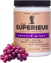 Electrolitos de superieur – Suplemento de electrolitos basados en plantas w / Sea Minerals for Hydration & Recovery–Keto Friendly, Non-GMO, Zero Sugar, Vegan Healthy Sports Drink Powder – Concord Grape (70 Servings)