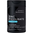 Sports Research High Potency Zinc Picolinate 30mg con aceite de coco orgánico TENIDO Altamente Absorbable Zinc Suplemento para la función de inzyme saludable - No GMO Tested &amp; Gluten-Free (90 Liquid Softgels)