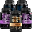 MEDCHOICE Turmeric " Ginger (120ct), Sleep Melatonin (180ct), and Nootropic Brain (120ct) Suplemento Bundle - Wellness Trio for Brain, Sleep, & Immune Support - Vegan, Non-GMO, Gluten-Free