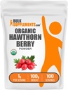 BulkSupplements.com Orgánica Hawthorn Berry Powder - Suplemento Herbal, Hawthorn Berry Orgánico - Vegan & Gluten Gratis, 1g por Serving, 100g (3.5 oz) (Pack of 1)