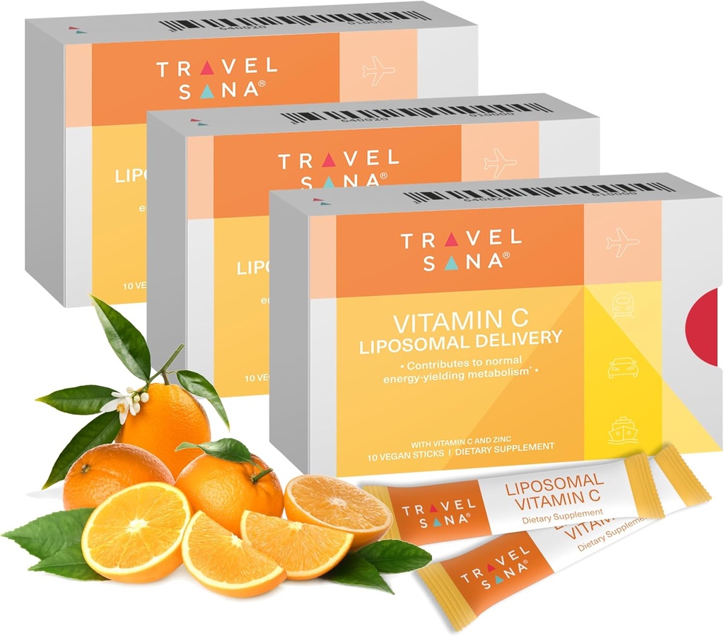 Vitamina C Liposomal (500mg) " Zinc ←Enhance Travel Energy, Vitality " Immunity " Combat Travel Fatigue " Oxidative Stress ← Avanzado Absorption Technology ← Acción rápida TEN 30 Sticks