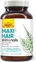 Country Life Maxi-Hair Suplemento - 2000mcg Biotina & Vitaminas para el cabello, piel " uñas - Certified Gluten-Free " Vegetarian - Apoya el crecimiento del cabello, 60 tabletas