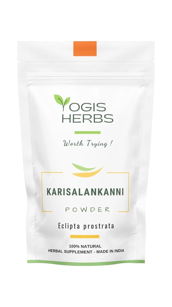 Yogis Herbs Karisalankanni Powder (Eclipta Alba/False Daisy) 1 Lb Fresh & Pure 1 Libra (Pack of 1)