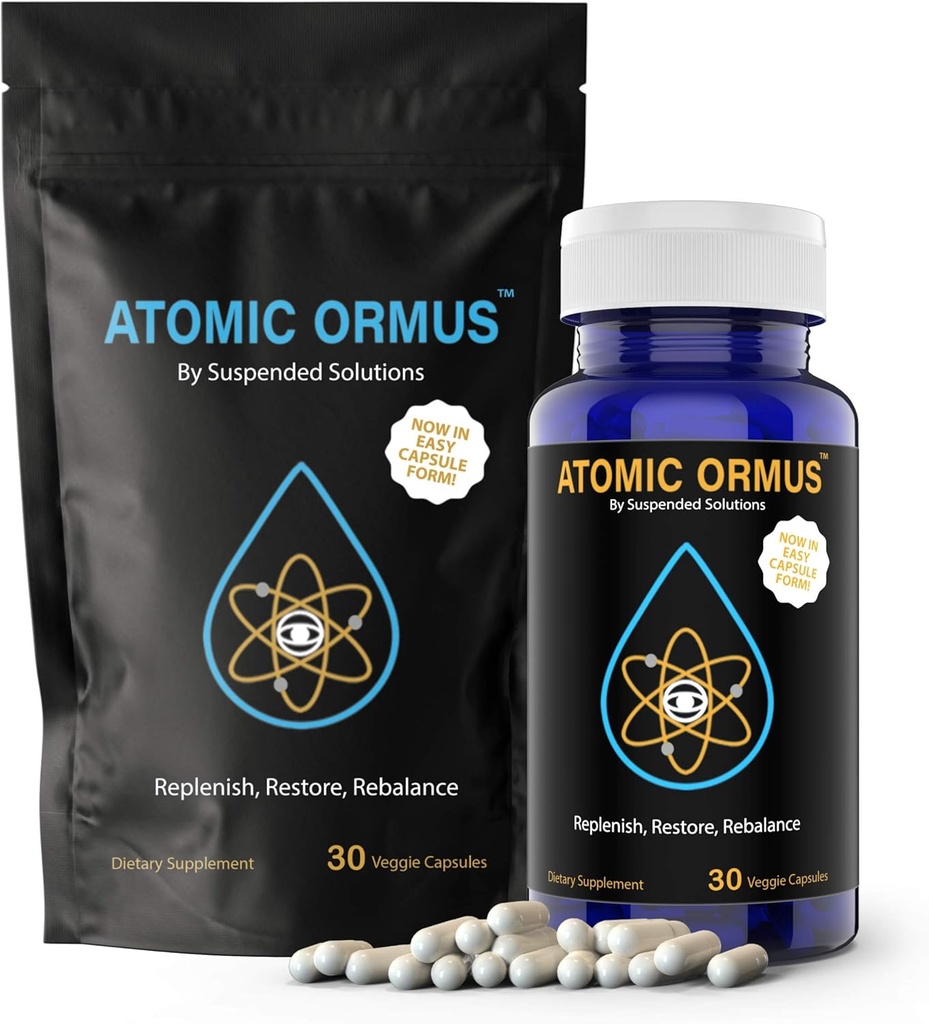 Atómico ORMUS - Capsules - MonATOMIC Gold Capsules - 100% puro ORMUS Powder - 100% Vegan - ormus Gold, monatomic Gold,(30 cápsulas)