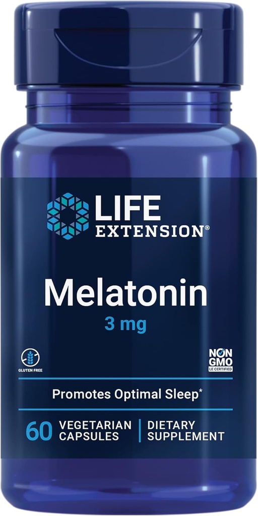 Life Extension NAC Immune & Respiratory Support 60 cápsulas y Melatonin Sleep " Circadian Rhythm Support 60 cápsulas Bundle