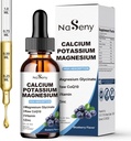 Calcio Potasio gotas de magnesio con vitamina C,D,B6,400 mg gotas de magnesio para el bienestar general-600 mg de calcio, 1000 mg de potasio(60ml)