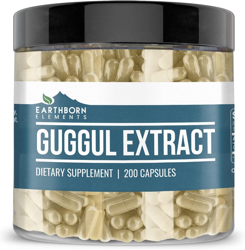 Elementos tercos Guggul Extracto 200 Capsules, Puro ' Undiluted, No Additives